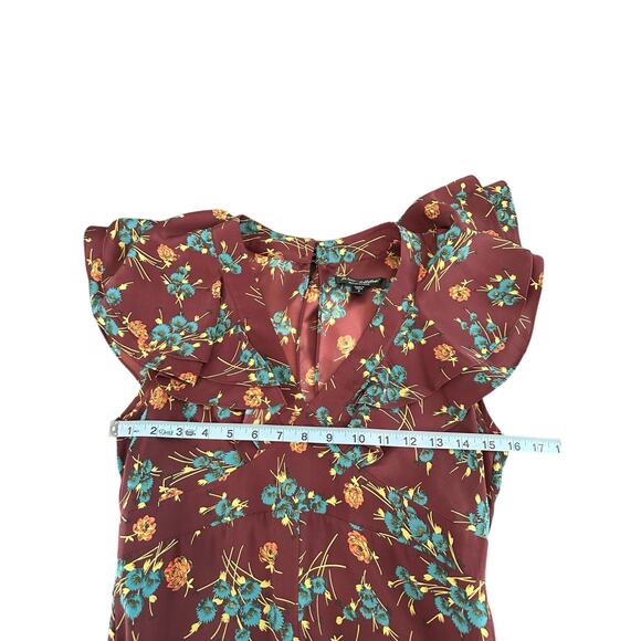 Betsey Johnson Y2K Vintage Black Label Ruffle Caped Silk Slip Dress Size 6 - Picture 12 of 14